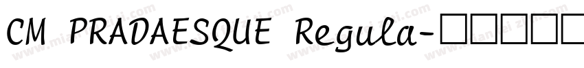 CM PRADAESQUE Regula字体转换
